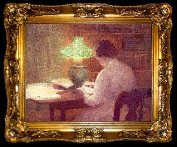 framed  Ochtman, Mina Fonda The Evening Lamp, ta009-2